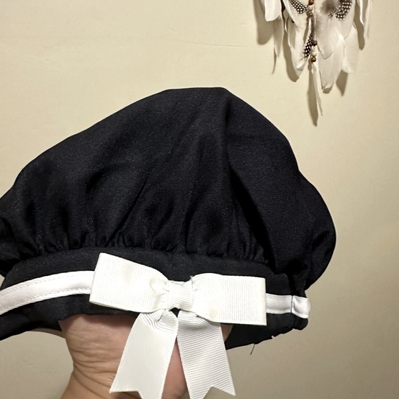 Nautical Navy Blue Dress with White Bow 👧 - Picture 9 of 9